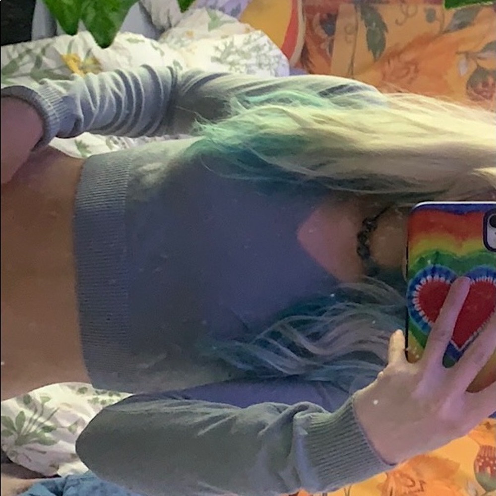 Cropped Mint Green Pacsun Sweater